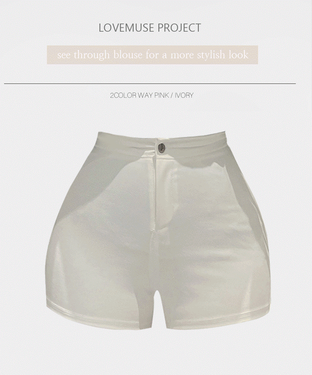 [❤️Life fit/sticky pants, ෆ] Mochi high-waist shorts, pt