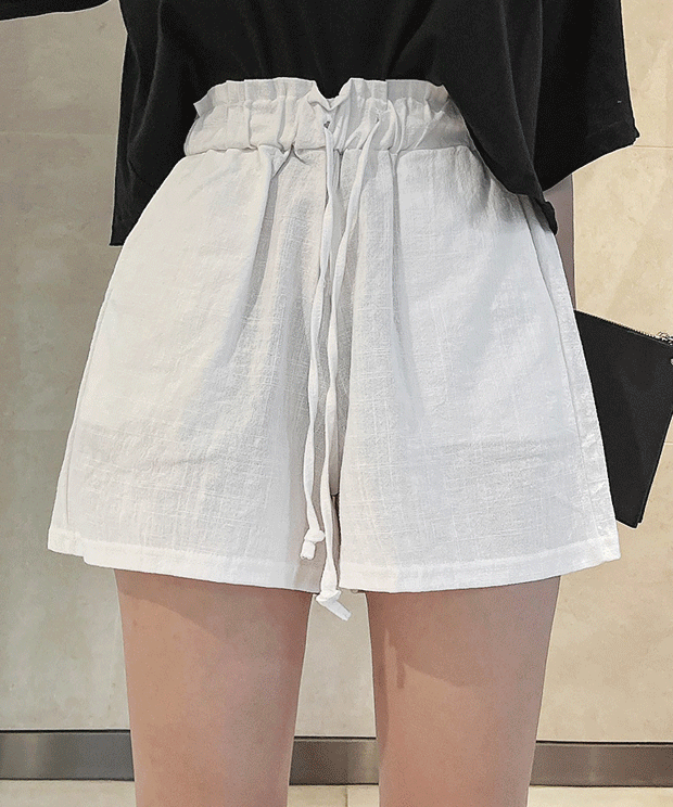 jerry banding linen shorts,pt