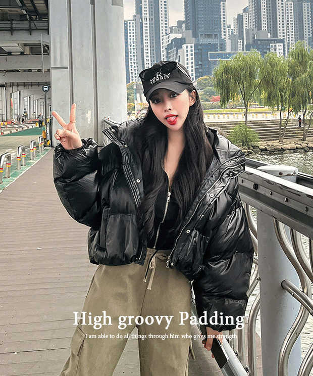 [🚀High quality/must have ෆ] High-grow cropped padded jacket, pd