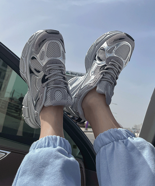 [🚀 Order Runaway ෆ] Ugly Big Silver Sneakers, shops